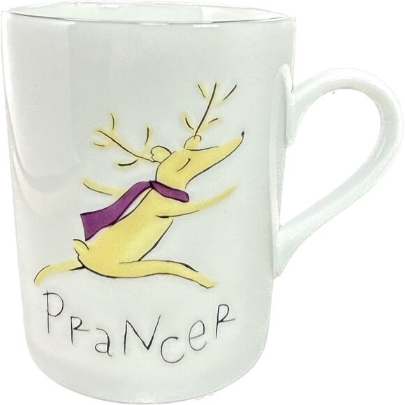 Pottery Barn PRANCER Reindeer Porcelain Mug 12 oz. - Picture 1 of 8